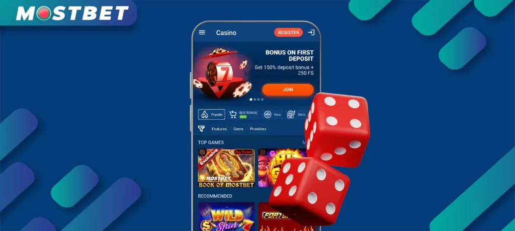 Online games at Mostbet casino app